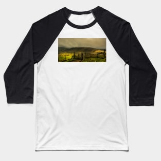 Mam Tor in the Clouds Baseball T-Shirt